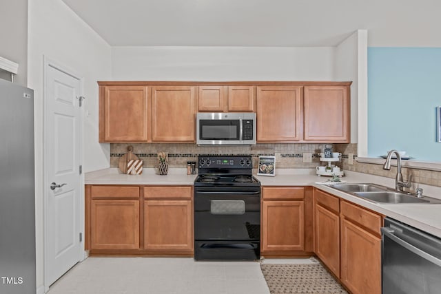 kitchen with stainless steel appliances and sink