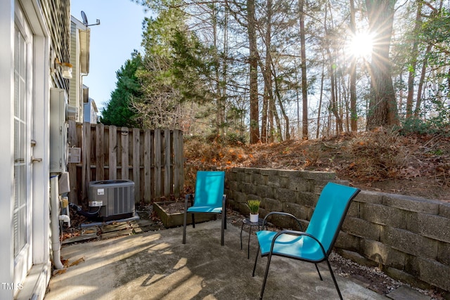 view of patio with cooling unit