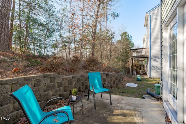 view of patio / terrace featuring central air condition unit