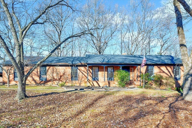 view of single story home