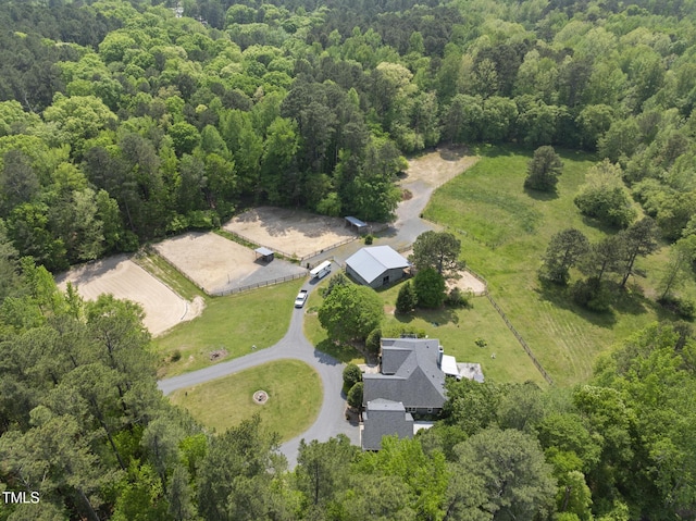 265 Verde Rd, Apex, NC 27523 - aerial overview of property's location featuring a heavily wooded area
