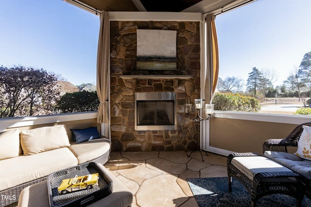 view of patio featuring an outdoor living space