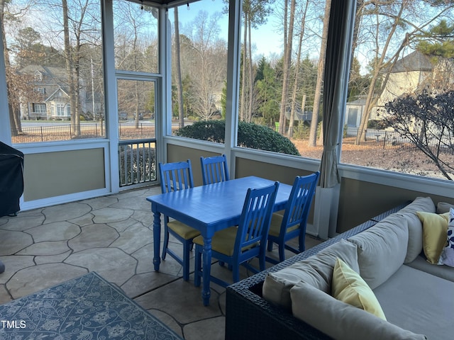 view of sunroom / solarium