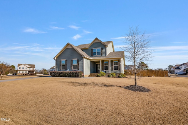 view of front of property with a porch