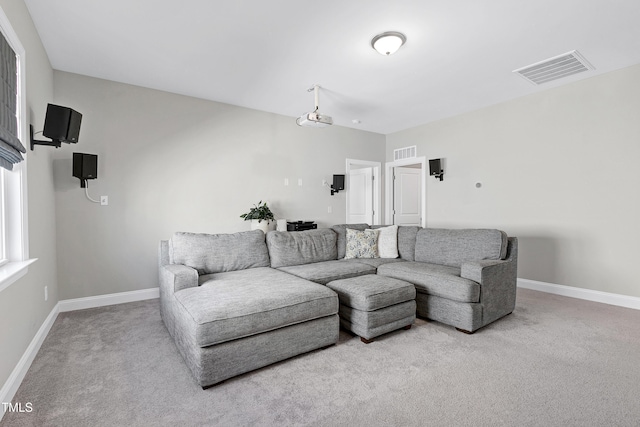 view of carpeted living room