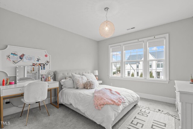 view of carpeted bedroom