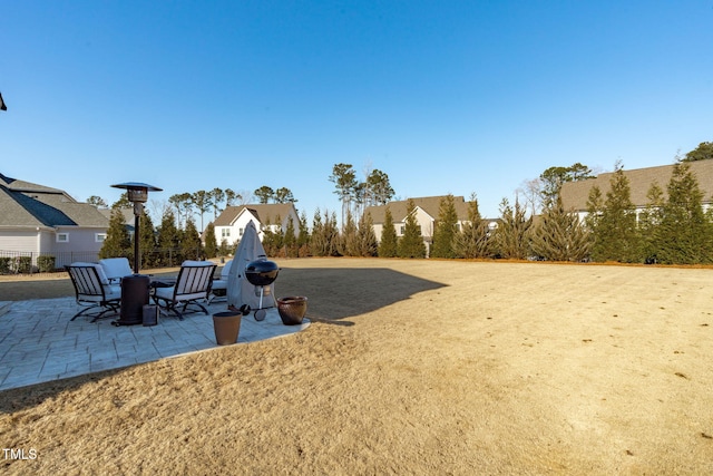 view of yard featuring a patio