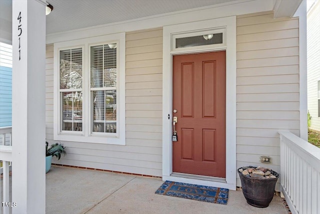 view of doorway to property