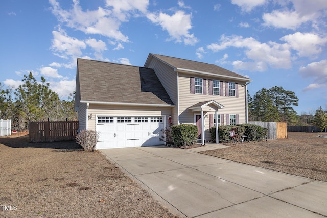 view of front of house featuring a garage