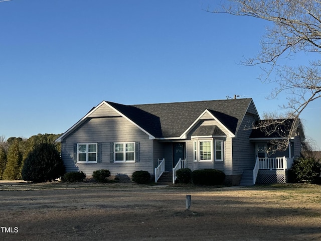 view of single story home