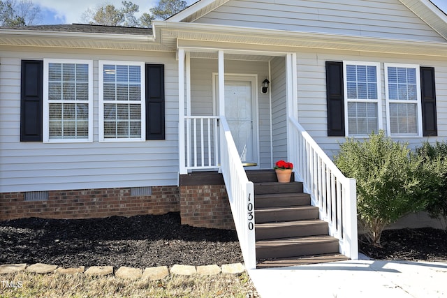 view of exterior entry