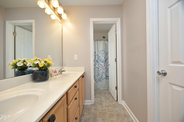 bathroom with vanity