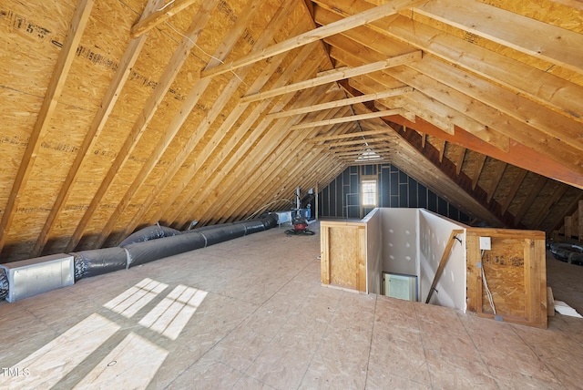 view of attic