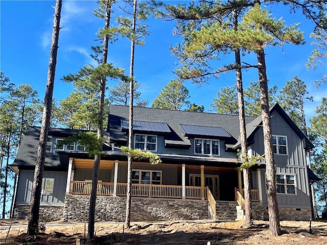 view of front of home with a porch