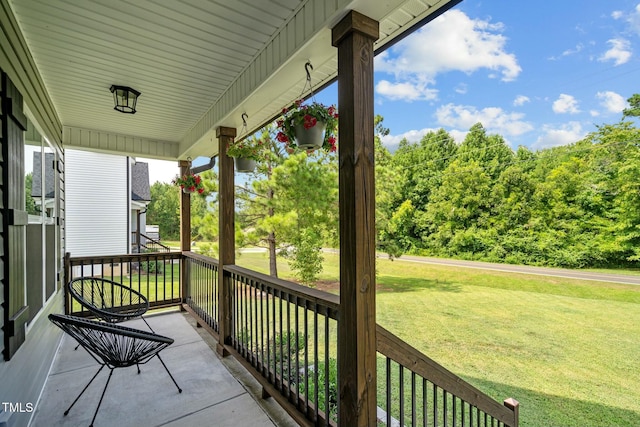 balcony with a porch