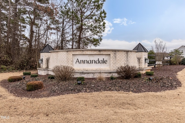 view of community sign