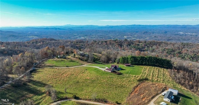 aerial view featuring a mountain view