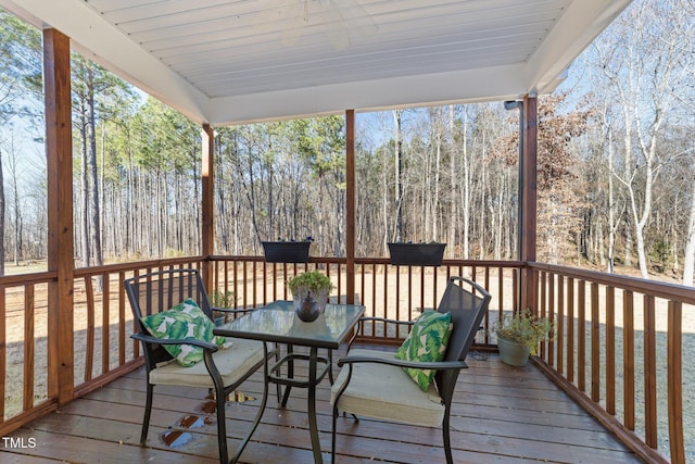 view of wooden terrace