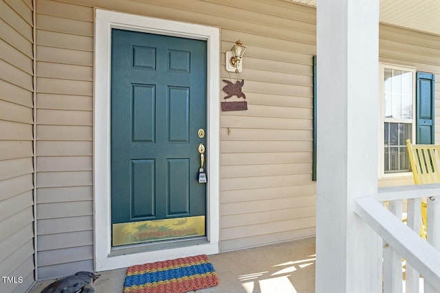 view of doorway to property