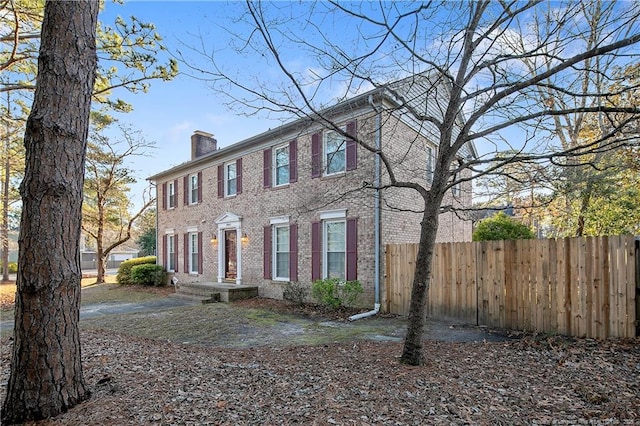 view of colonial home