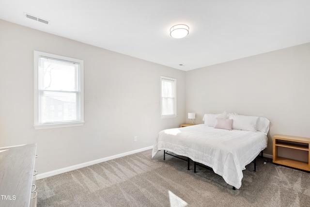 bedroom featuring carpet