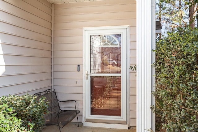 view of doorway to property