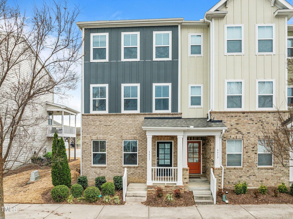 multi unit property with covered porch