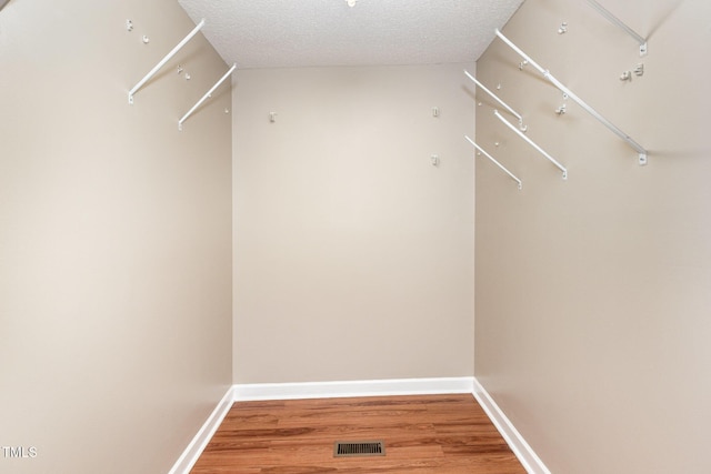 spacious closet with hardwood / wood-style floors