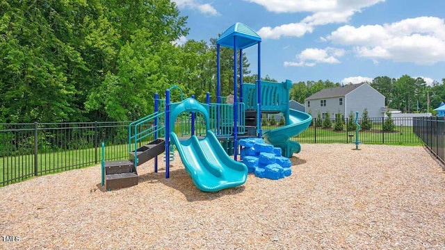 community play area featuring fence