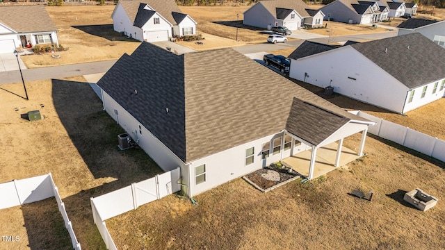 drone / aerial view with a residential view