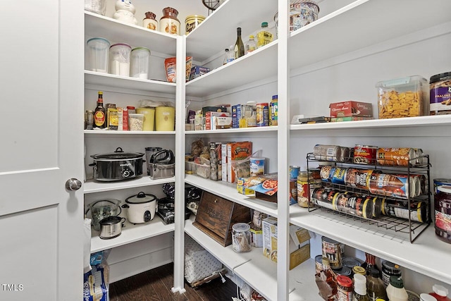 view of pantry