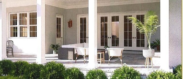 view of patio with french doors