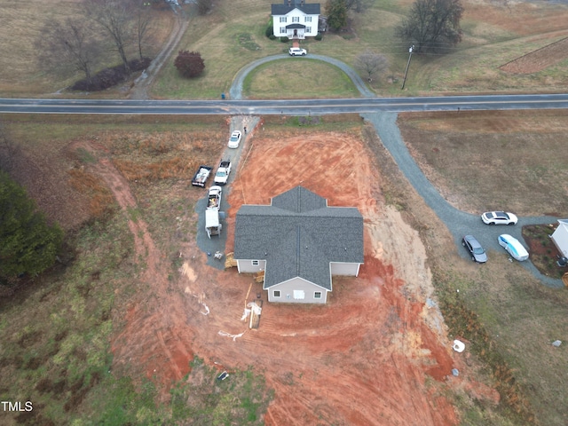 bird's eye view featuring a rural view