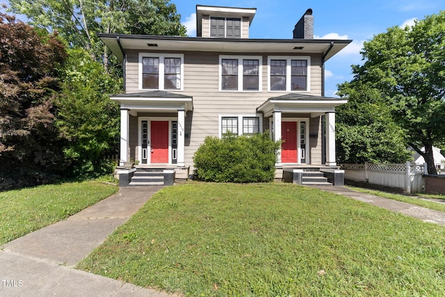 1308 Wake Forest Rd, Raleigh, NC 27604 - american foursquare style home with a chimney