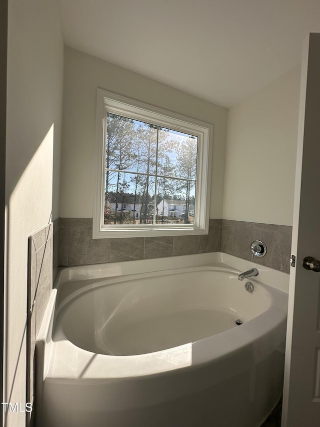 bathroom with a tub