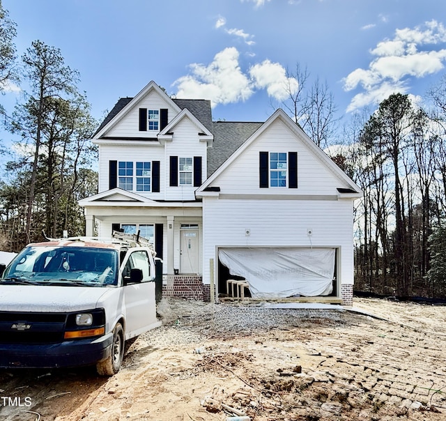 traditional-style home with an attached garage