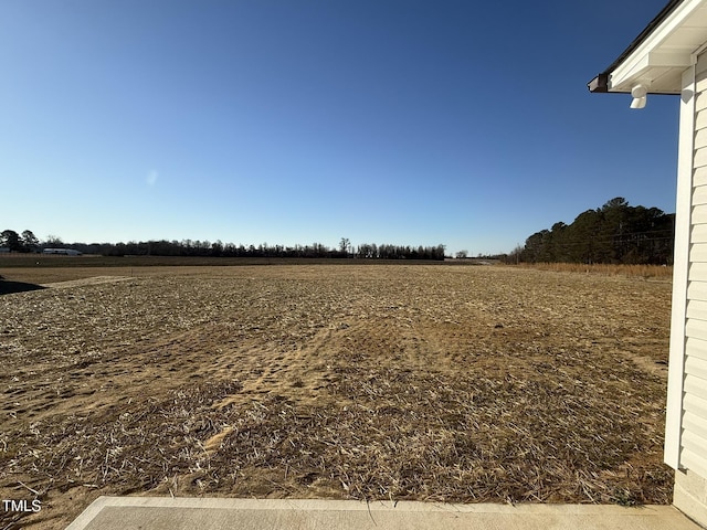 view of yard featuring a rural view