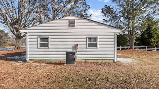 view of property exterior featuring cooling unit