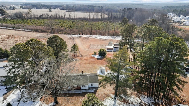 drone / aerial view featuring a rural view