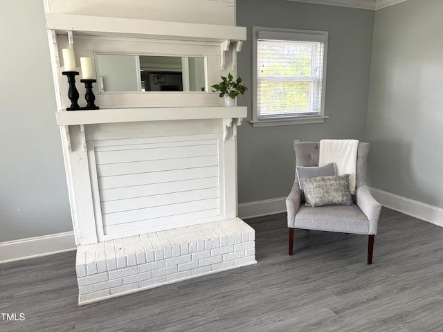 5088 Christian Light Rd, Fuquay Varina, NC 27526 - sitting room featuring wood finished floors, crown molding, and baseboards