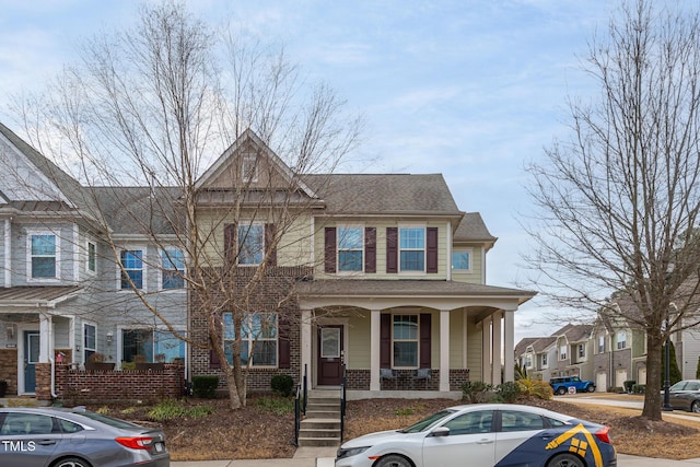 multi unit property with a porch