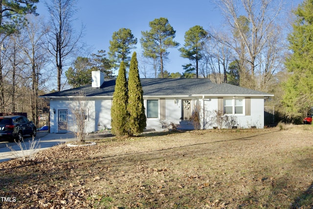 view of single story home