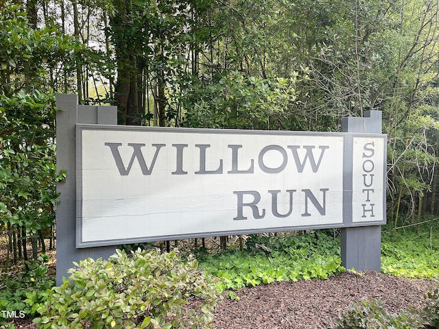 view of community sign