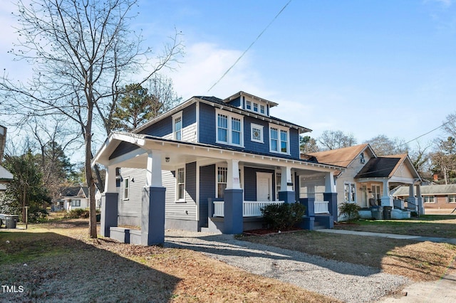 view of front of house with a porch