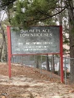 view of community sign