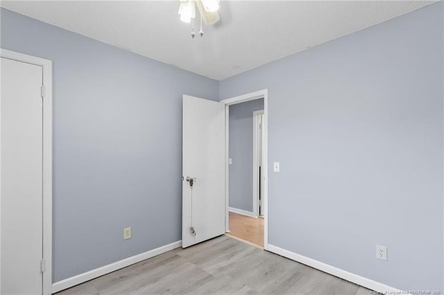 empty room featuring light wood-type flooring