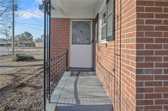 view of doorway to property