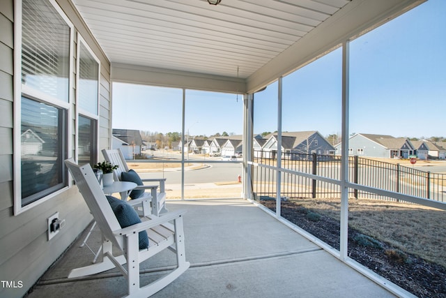 view of sunroom