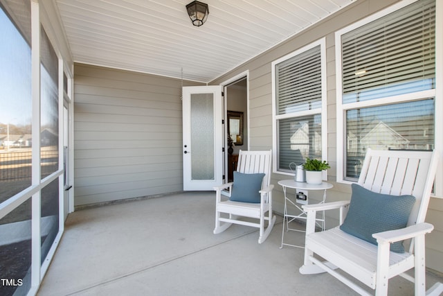 view of sunroom