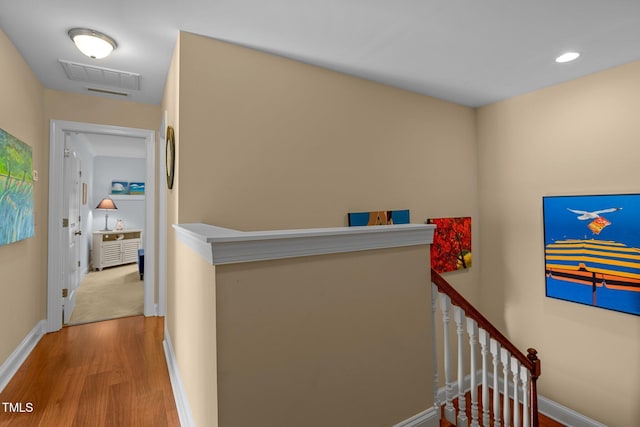 hallway featuring light hardwood / wood-style floors